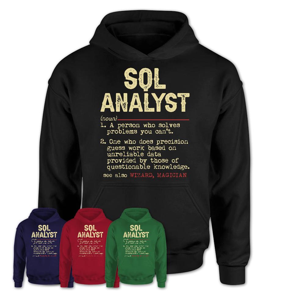 Vintage Sql Analyst Definition Shirt, Funny Coworker Gift Idea for Sql Analyst, New Job Gift
