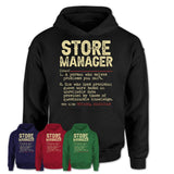 Vintage Store Manager Definition Shirt, Funny Coworker Gift Idea for Store Manager, New Job Gift