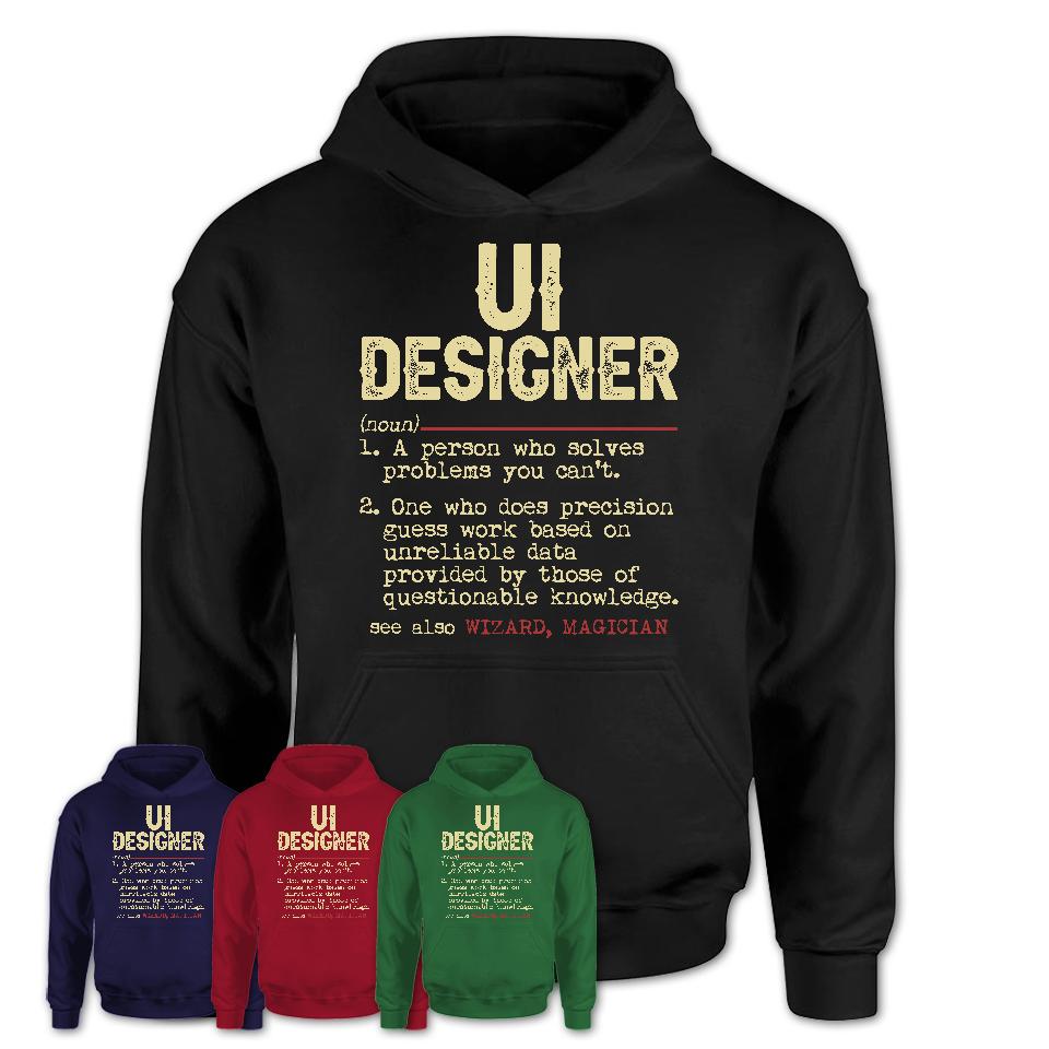Vintage Ui Designer Definition Shirt, Funny Coworker Gift Idea for Ui Designer, New Job Gift