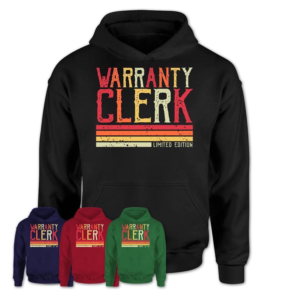 Vintage Warranty Clerk Limited Edition Job Shirt, Coworker Birthday Gift Idea