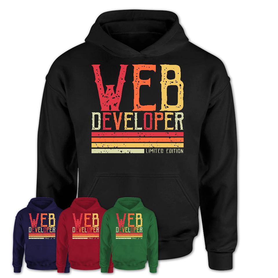 Vintage Web Developer Limited Edition Job Shirt, Coworker Birthday Gift Idea