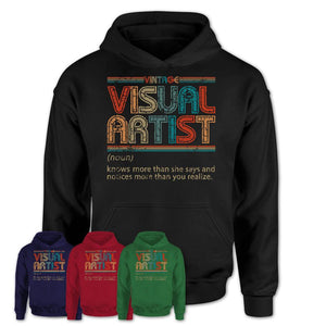 Visual Artist Definition Vintage Retro Colors Shirt, Coworker Birthday Gift TShirt