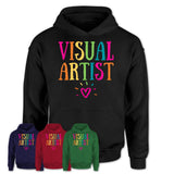 Visual Artist Rainbow Lettering Heart Shirt, Employee Appreciation Gifts