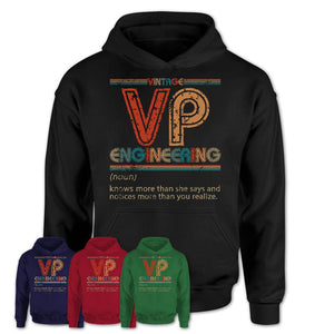Vp Engineering Definition Vintage Retro Colors Shirt, Coworker Birthday Gift TShirt