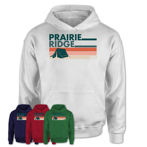 Washington Prairie Ridge Camping Shirt for Family Teammates Vintage Retro Colors