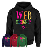 Web Designer Rainbow Lettering Heart Shirt, Employee Appreciation Gifts