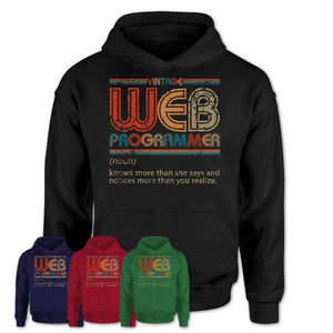 Web Programmer Definition Vintage Retro Colors Shirt, Coworker Birthday Gift TShirt