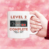 Level 2 Complete Anniversary Mug, Personalized 2nd Anniversary Gift, 2 years Gift for Husband