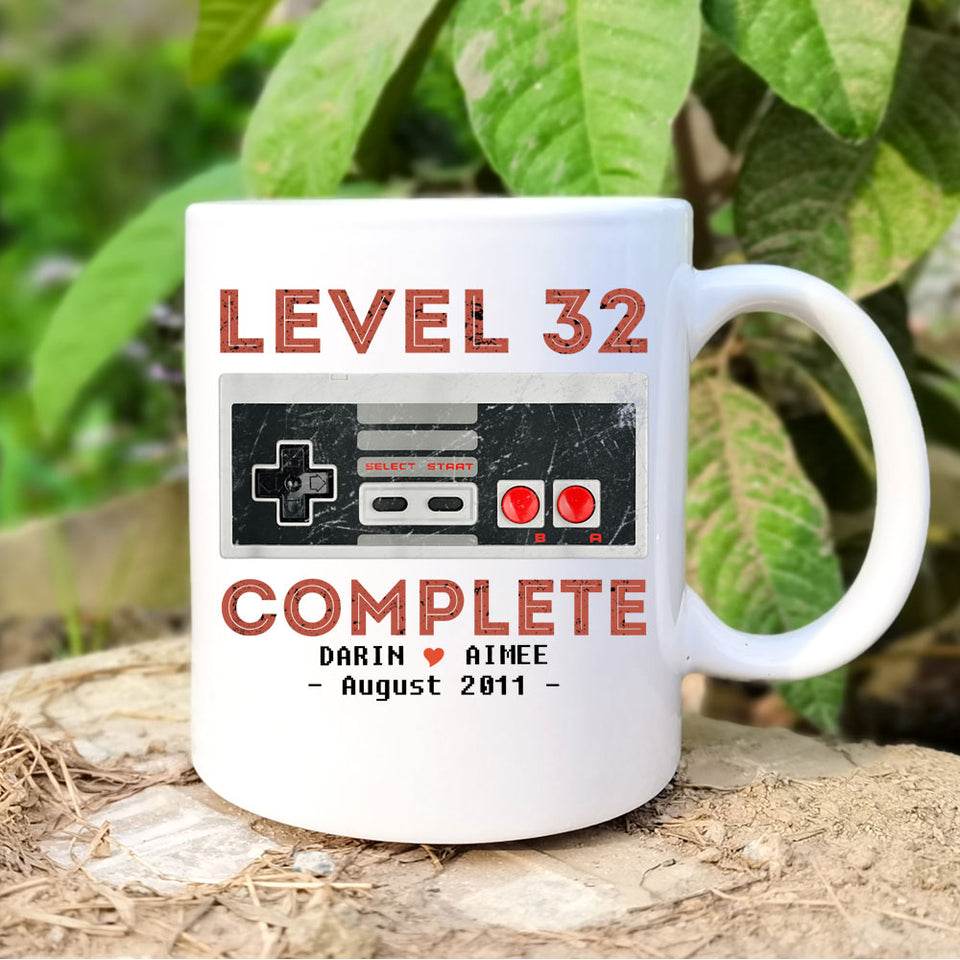 Level 32 Complete Anniversary Shirt, Personalized 32nd Anniversary Gift, 32 years Gift for Husband