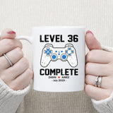 Level 36 Complete Anniversary Mug, Custom Name Gift, Game Lover Mug, Couple Mug, 36 years Anniversary Gift