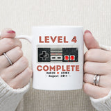 Level 4 Complete Anniversary Mug, Personalized 4th Anniversary Gift, 4 years Gift for Husband