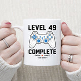 Level 49 Complete Anniversary Mug, Custom Name Gift, Game Lover Mug, Couple Mug, 49 years Anniversary Gift