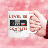 Level 55 Complete Anniversary Mug, Personalized 55th Anniversary Gift, 55 years Gift for Husband