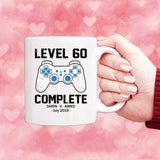 Level 60 Complete Anniversary Mug, Custom Name Gift, Game Lover Mug, Couple Mug, 60 years Anniversary Gift