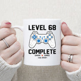 Level 68 Complete Anniversary Mug, Custom Name Gift, Game Lover Mug, Couple Mug, 68 years Anniversary Gift