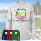 Annabessacook Lake Maine Lake Life Cuz Beaches Be Salty Fishing Camping Team Shirt