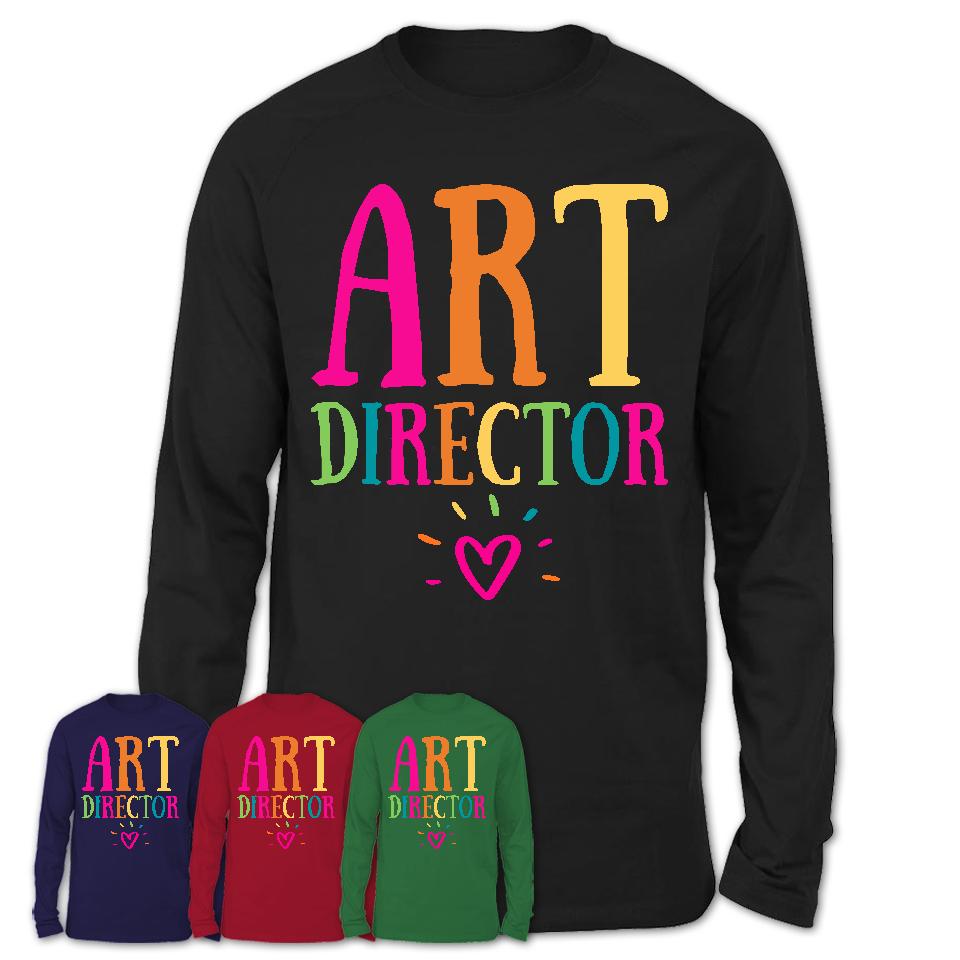 Art Director Rainbow Lettering Heart Shirt, Employee Appreciation Gifts