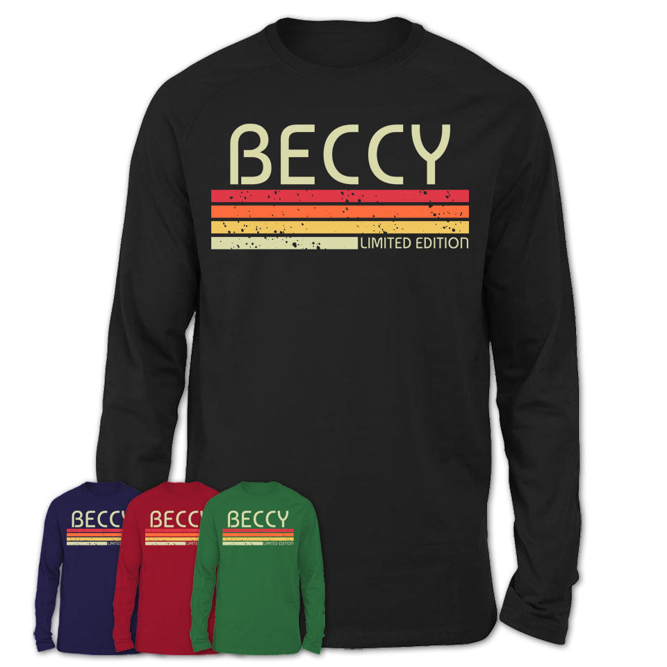 Beccy Gift Custom Name Retro Vintage Birthday T-Shirt