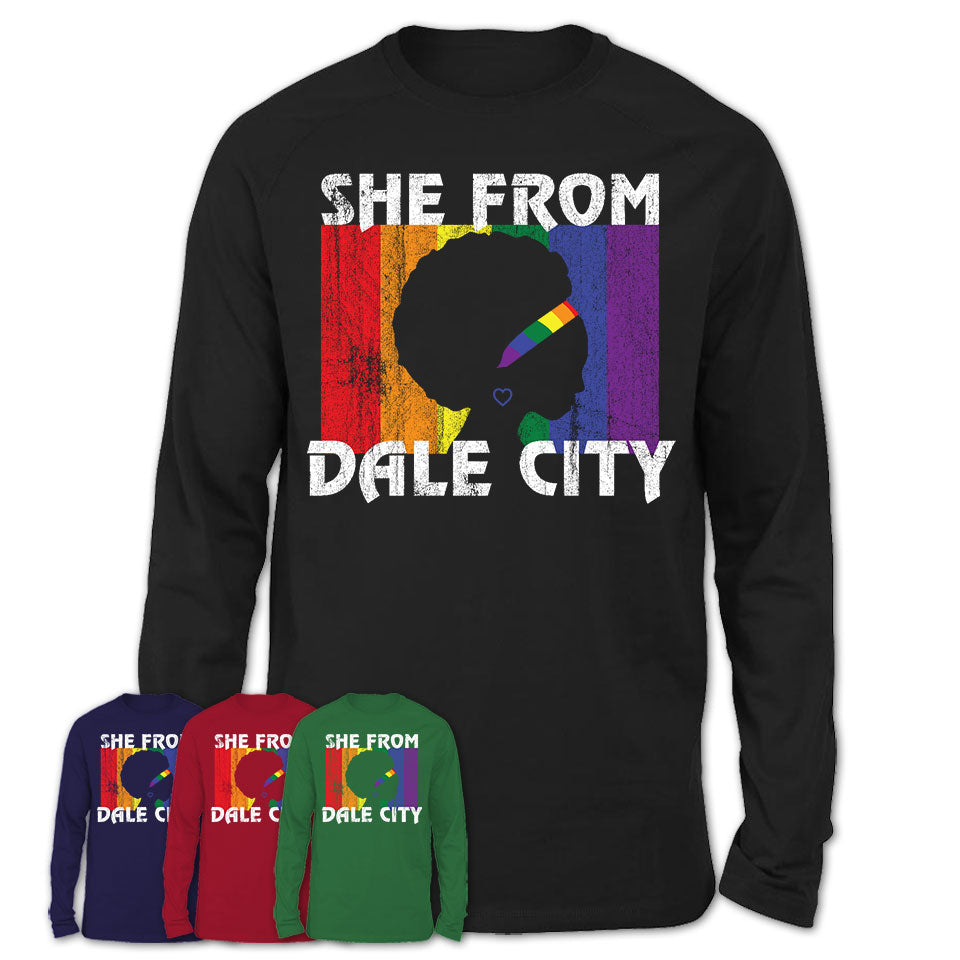 Black Girl She From Dale City Virginia Shirt LGBT Pride Gift