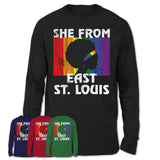 Black Girl She From East St. Louis Illinois Shirt LGBT Pride Gift