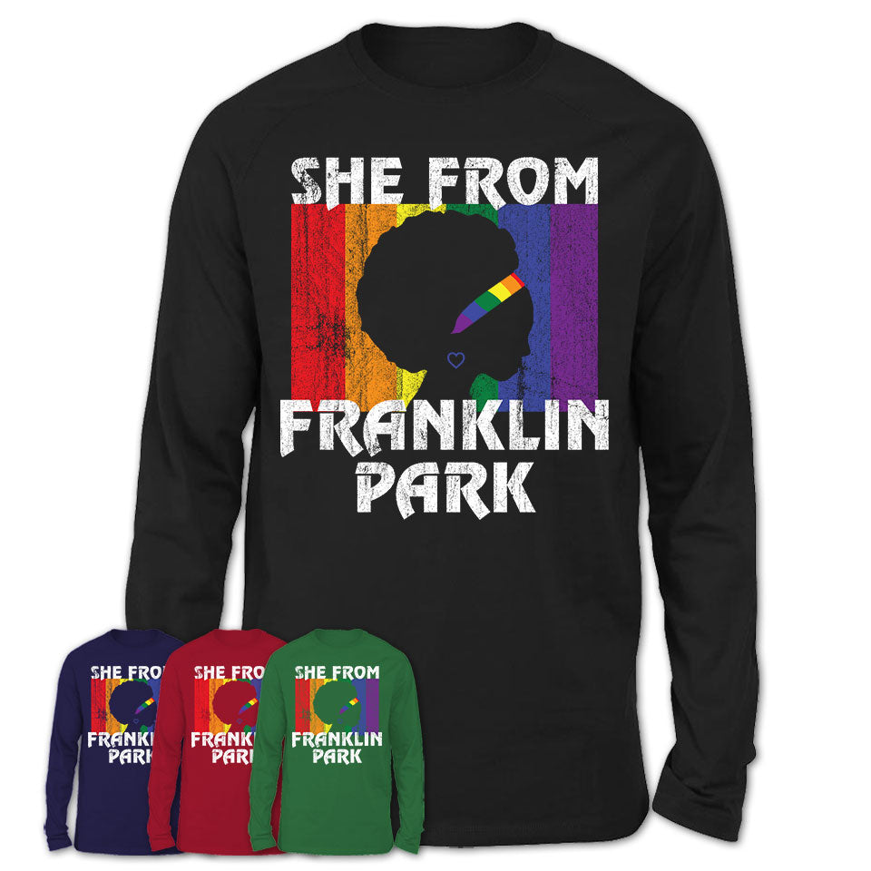 Black Girl She From Franklin Park Illinois Shirt LGBT Pride Gift