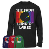 Black Girl She From Land O' Lakes Florida Shirt LGBT Pride Gift