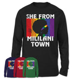 Black Girl She From Mililani Town Hawaii Shirt LGBT Pride Gift