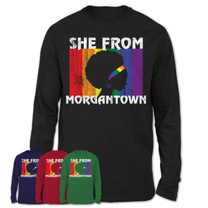 Black Girl She From Morgantown West Virginia Shirt LGBT Pride Gift