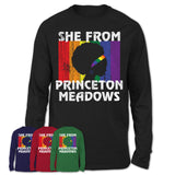 Black Girl She From Princeton Meadows New Jersey Shirt LGBT Pride Gift