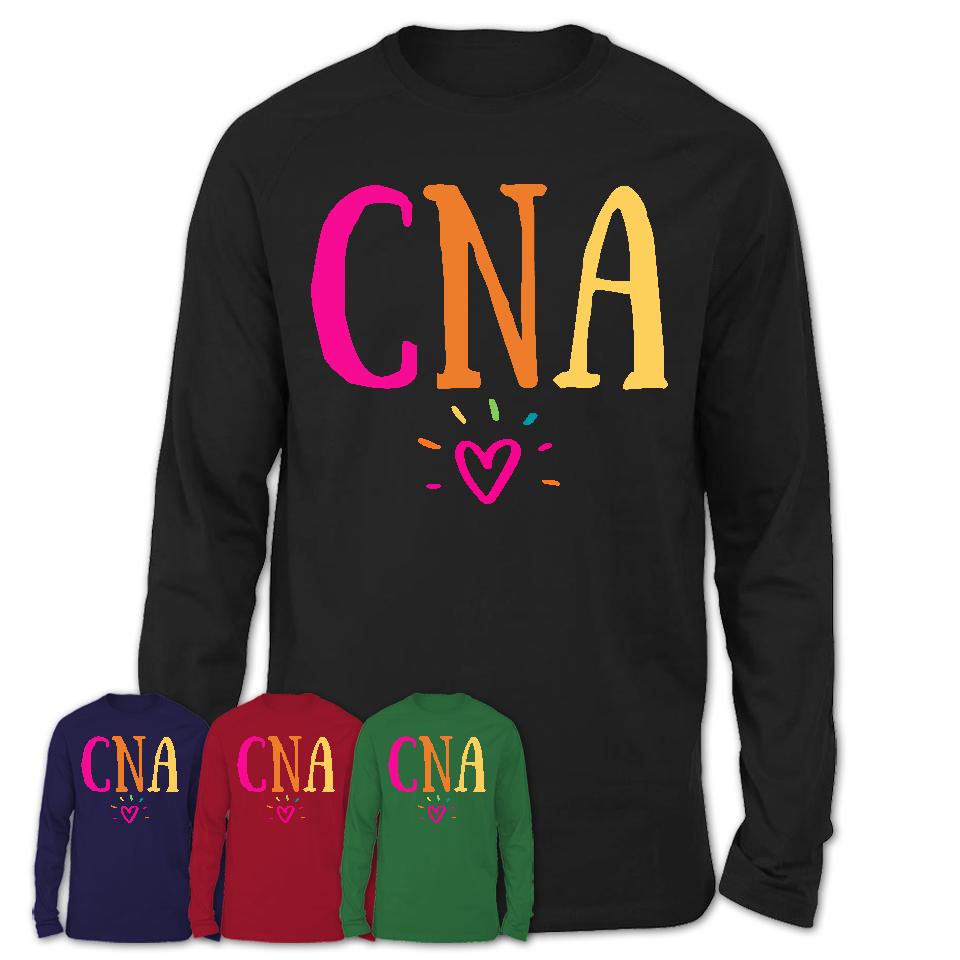 CNA Rainbow Lettering Heart Shirt, Employee Appreciation Gifts