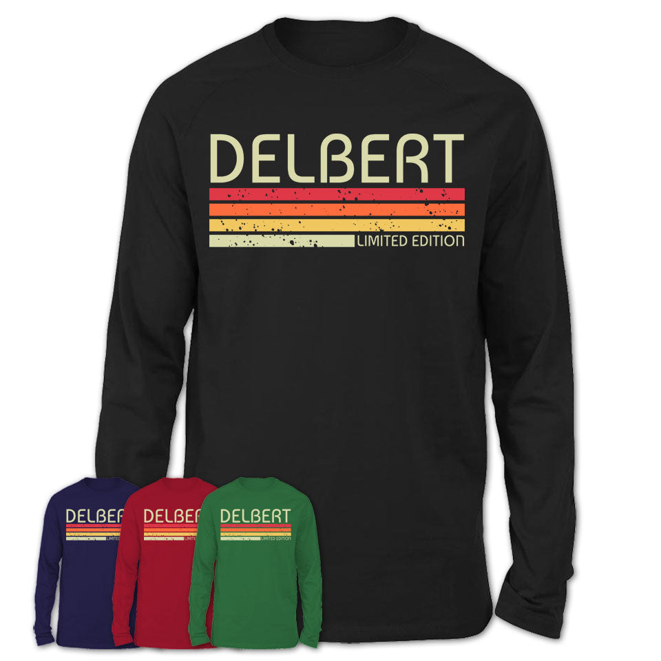 Delbert Gift Custom Name Retro Vintage Birthday T-Shirt
