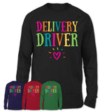 Delivery Driver Rainbow Lettering Heart Shirt, Employee Appreciation Gifts