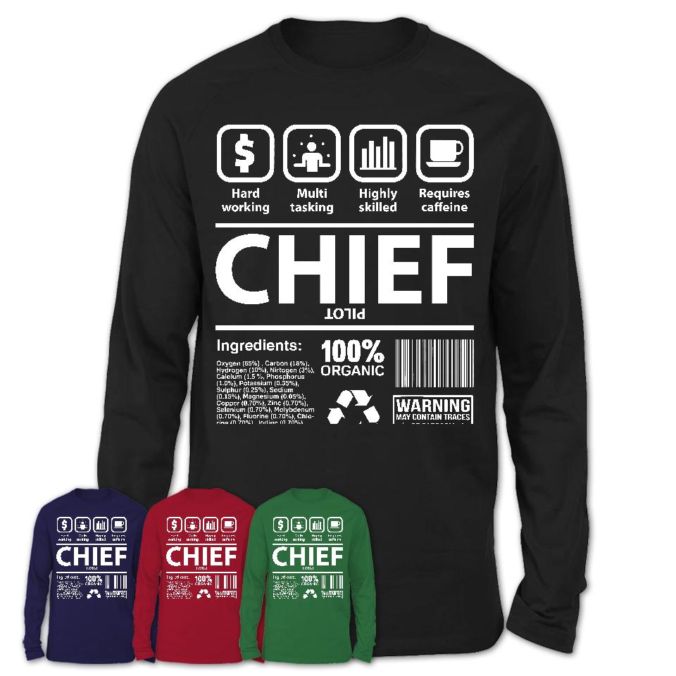 Funny Coworker Gift Idea Sarcasm Chief Pilot Uniform TShirt, Profession Shirt, Office Gift