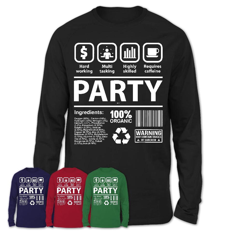 Funny Coworker Gift Idea Sarcasm Party Chief Uniform TShirt