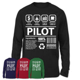 Funny Coworker Gift Idea Sarcasm Pilot Uniform TShirt