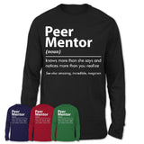 Funny Peer Mentor Definition Shirt, New Job Gift for Peer Mentor, Coworker Gift Idea