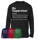 Funny Rn Supervisor Definition Shirt, New Job Gift for Rn Supervisor, Coworker Gift Idea