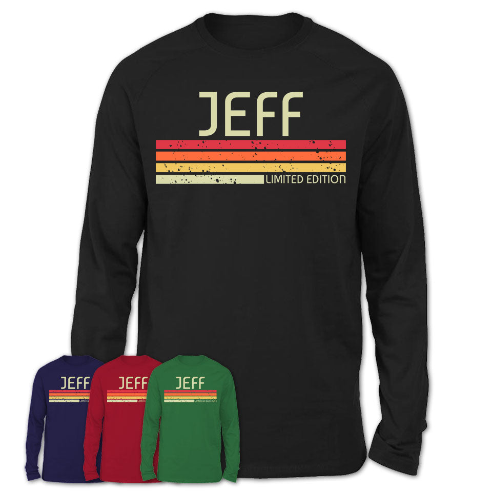 Jeff Gift Custom Name Retro Vintage Birthday T-Shirt