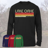 Lake Oahe South Dakota Funny Fishing Camping Summer Retro Gift T-Shirt