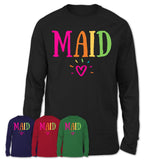 Maid Rainbow Lettering Heart Shirt, Employee Appreciation Gifts