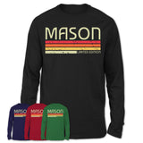 Mason Gift Custom Name Retro Vintage Birthday T-Shirt