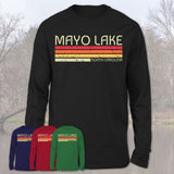 Mayo Lake North Carolina Funny Fishing Camping Summer Retro Gift T-Shirt