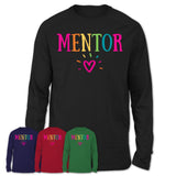 Mentor Rainbow Lettering Heart Shirt, Employee Appreciation Gifts