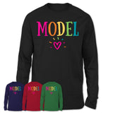 Model Rainbow Lettering Heart Shirt, Employee Appreciation Gifts