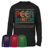 Peer Mentor Definition Vintage Retro Colors Shirt, Coworker Birthday Gift TShirt
