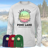 Pine Lake Washington Lake Life Cuz Beaches Be Salty Fishing Camping Team Shirt