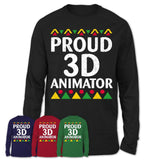 Proud 3D Animator Africa Pride Black History Month T-Shirt