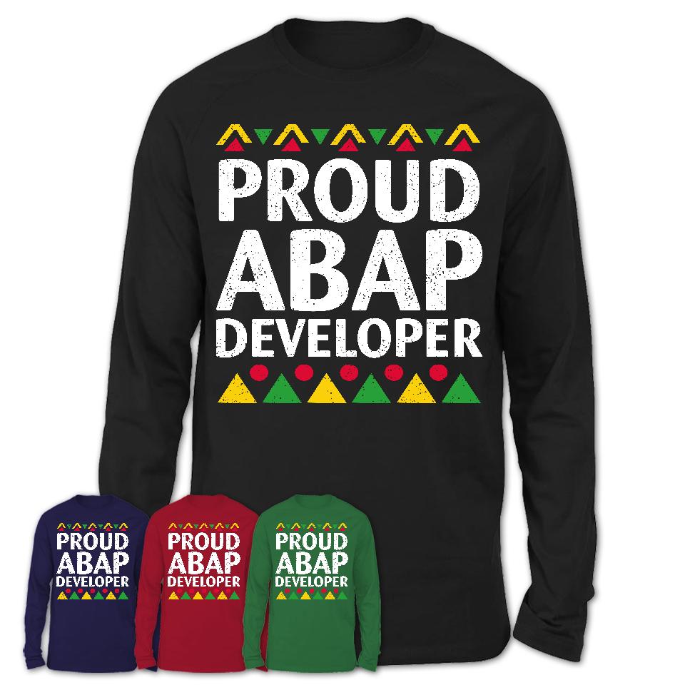 Proud Abap Developer Africa Pride Black History Month T-Shirt