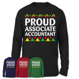 Proud Associate Accountant Africa Pride Black History Month T-Shirt