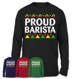 Proud Barista Africa Pride Black History Month T-Shirt